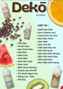 Tinh dầu DEKO SALTNIC JUICE 30MG 50 MG 30ML-min