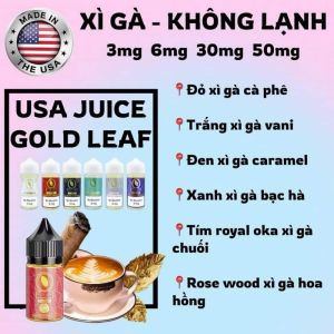 GOLD LEAF tinh dầu không lạnh xì gà các loại 30ml 30mg 50mg